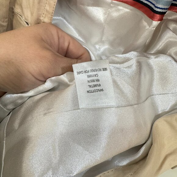 Population of Many Long Sleeve Button Front Collar Belt Coat Tan - Picture 8 of 11